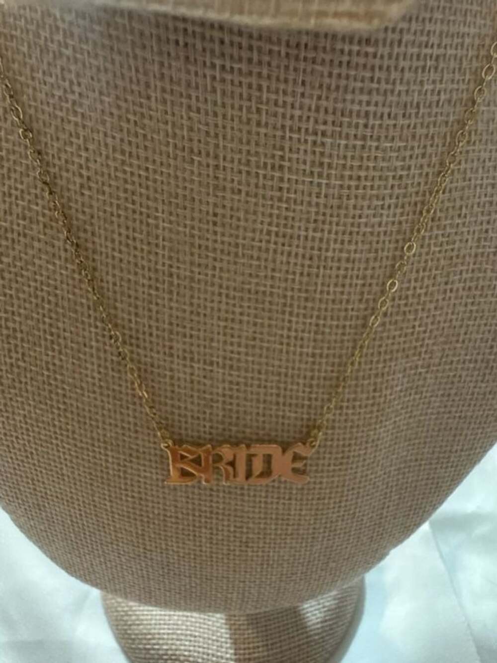 Faux Fetti Bride Gold Tone Necklace